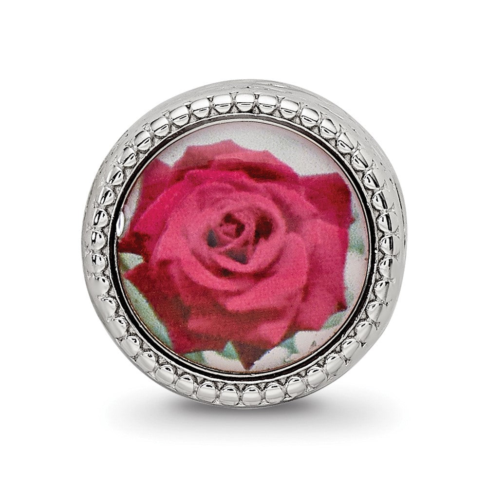 Reflections 925 Sterling Silver Rhodium Plated June Flower Bead 11 x 8 mm