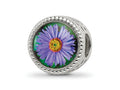 Reflections 925 Sterling Silver Rhodium Plated September Flower Bead 11 x 8 mm