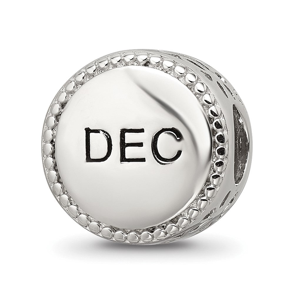 Reflections 925 Sterling Silver Rhodium Plated December Flower Bead 11 x 8 mm
