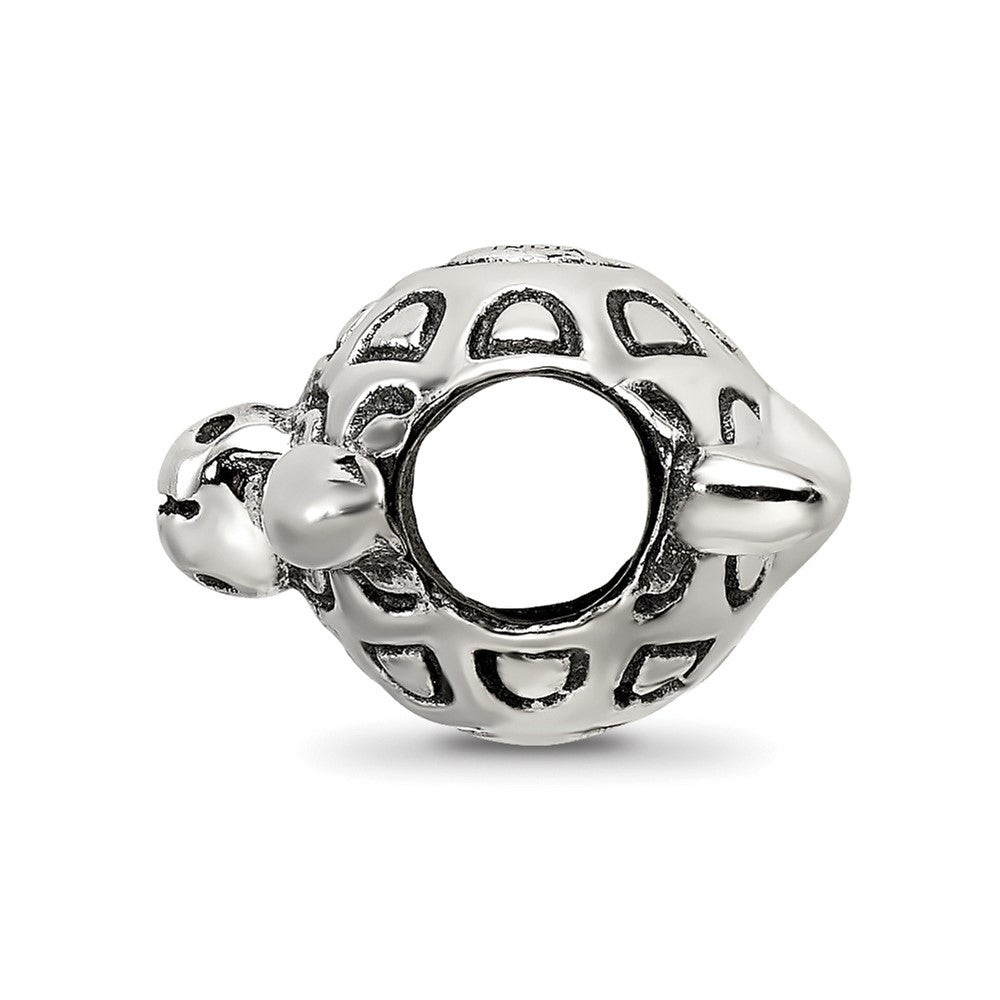 Reflections 925 Sterling Silver Antiqued Turtle Bead 12 x 11 mm