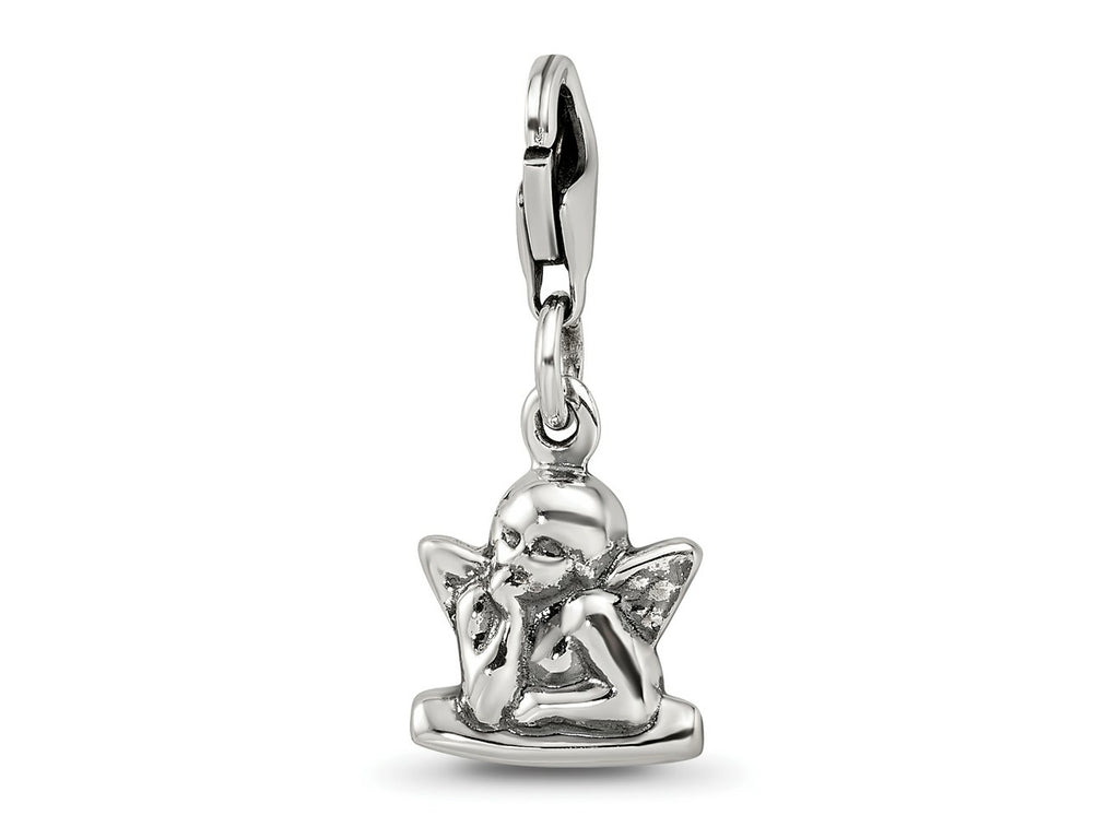 Reflections 925 Sterling Silver Antiqued Ornate Charm 23 x 10 mm.