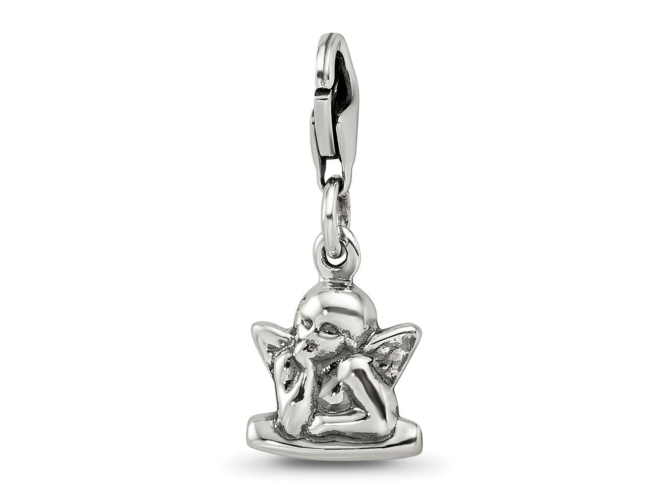 Reflections 925 Sterling Silver Antiqued Ornate Charm 23 x 10 mm.
