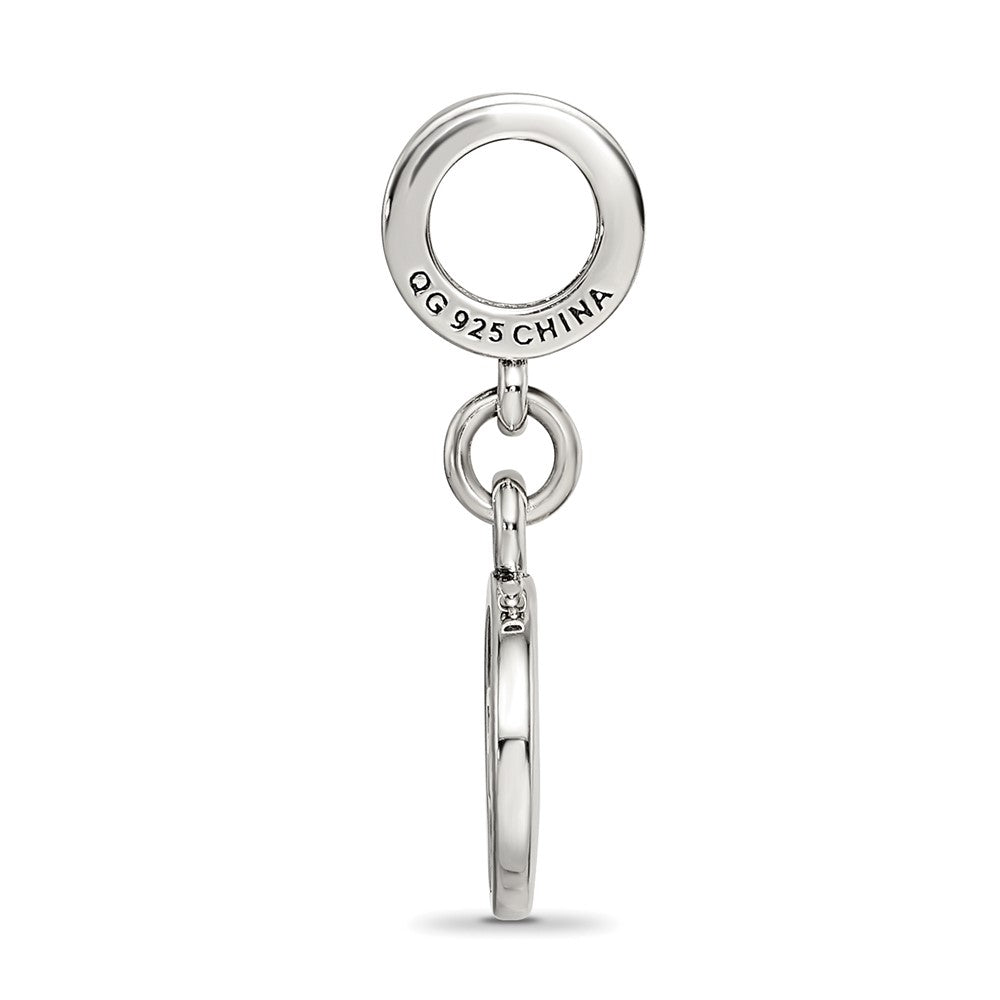 Reflections 925 Sterling Silver Black Enameled Run Dangle Charm