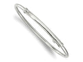 Reflections 925 Sterling Silver Rhodium Plated Hinged Clasp Bangle