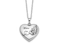 Sentimental Expressions 925 Sterling Silver Cable Mother of an Angel Ash Holder Necklace 18 Inches x 28 mm