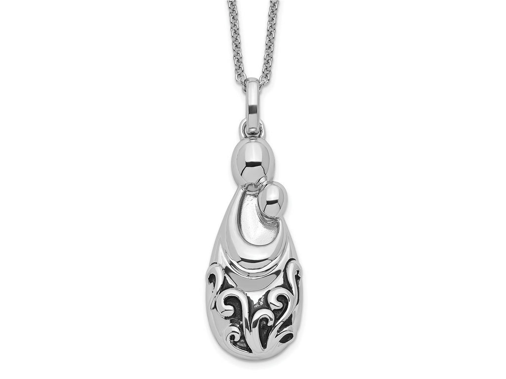 Sentimental Expressions 925 Sterling Silver  Mother's Pride and Joy Necklace 18 Inches x 12 mm