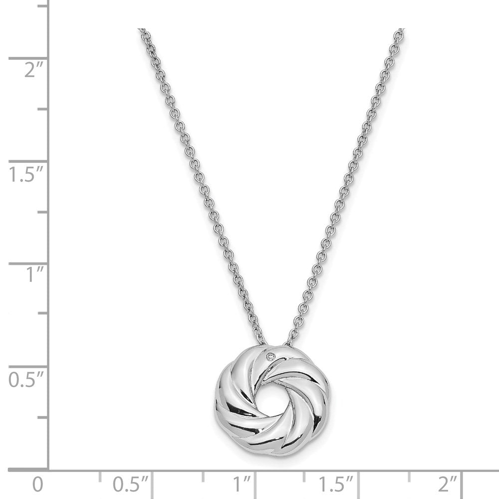 Sentimental Expressions 925 Sterling Silver Cable  CZ Sparkle Shine Necklace 14 Inches x 14 mm