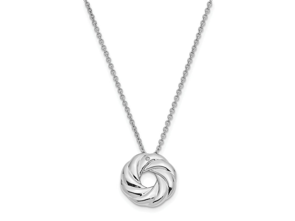 Sentimental Expressions 925 Sterling Silver Cable  CZ Sparkle Shine Necklace 14 Inches x 14 mm
