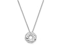 Sentimental Expressions 925 Sterling Silver Cable  CZ Sparkle Shine Necklace 14 Inches x 14 mm