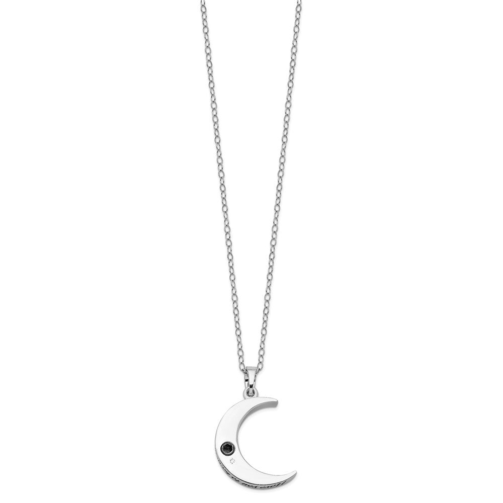 Sentimental Expressions 925 Sterling Silver Rhodium Plated Antiqued Ash Holder Necklace 18 Inches x 19 mm