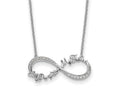 Sentimental Expressions 925 Sterling Silver  CZ My Daughter My Friend Necklace 18 Inches x 27 mm