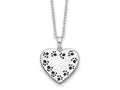 Sentimental Expressions Sterling Silver Antiqued Love Never Ends Pet Ash Holder Necklace 18 Inches x 24