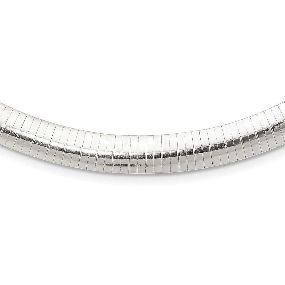 FJC Finejewelers 925 Sterling Silver Omega 10mm Cubetto Necklace 18 Inches
