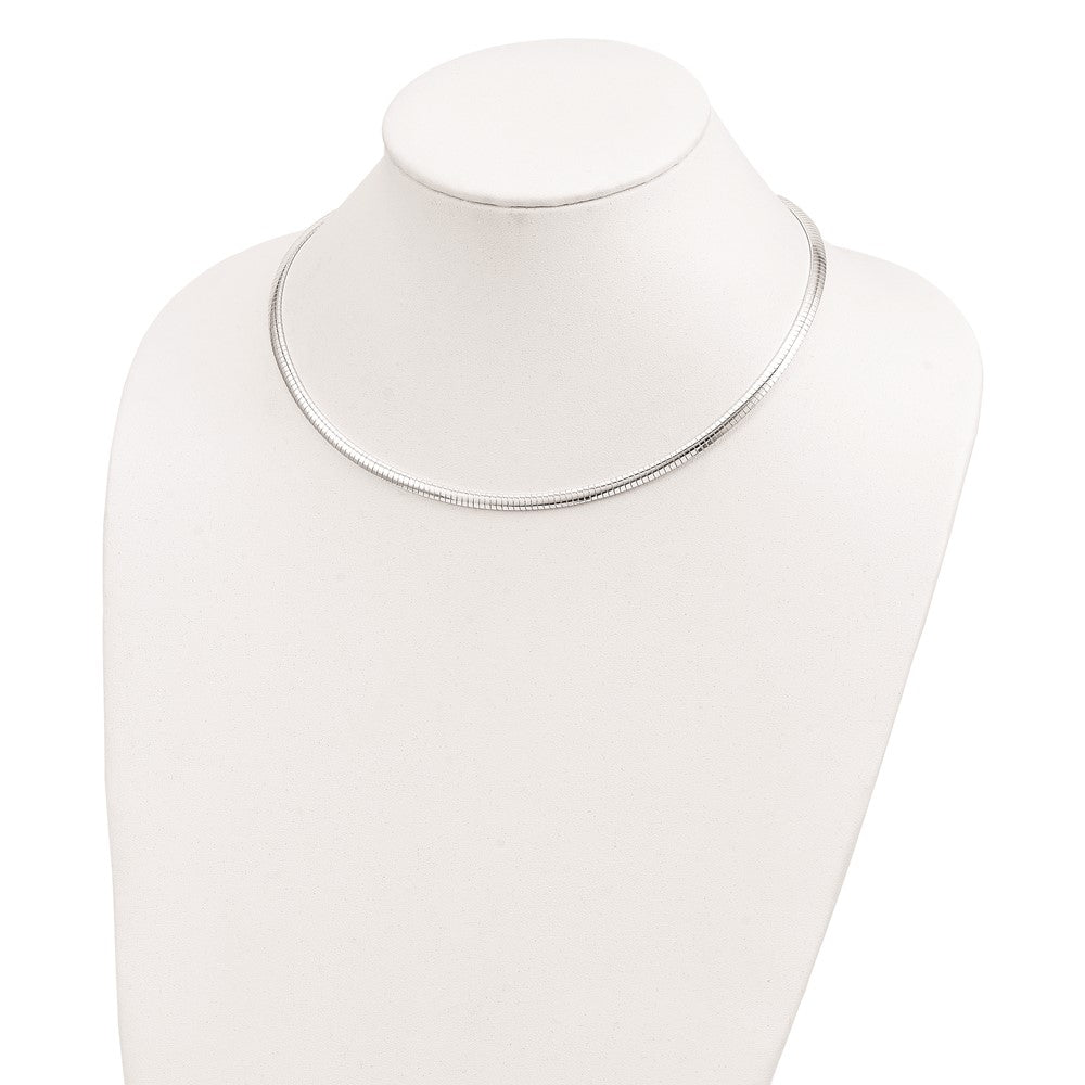 FJC Finejewelers 925 Sterling Silver Omega 4mm Cubetto Necklace 18 Inches