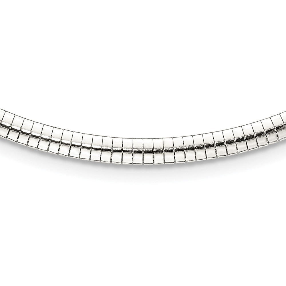 FJC Finejewelers 925 Sterling Silver Omega 4mm Cubetto Necklace 18 Inches