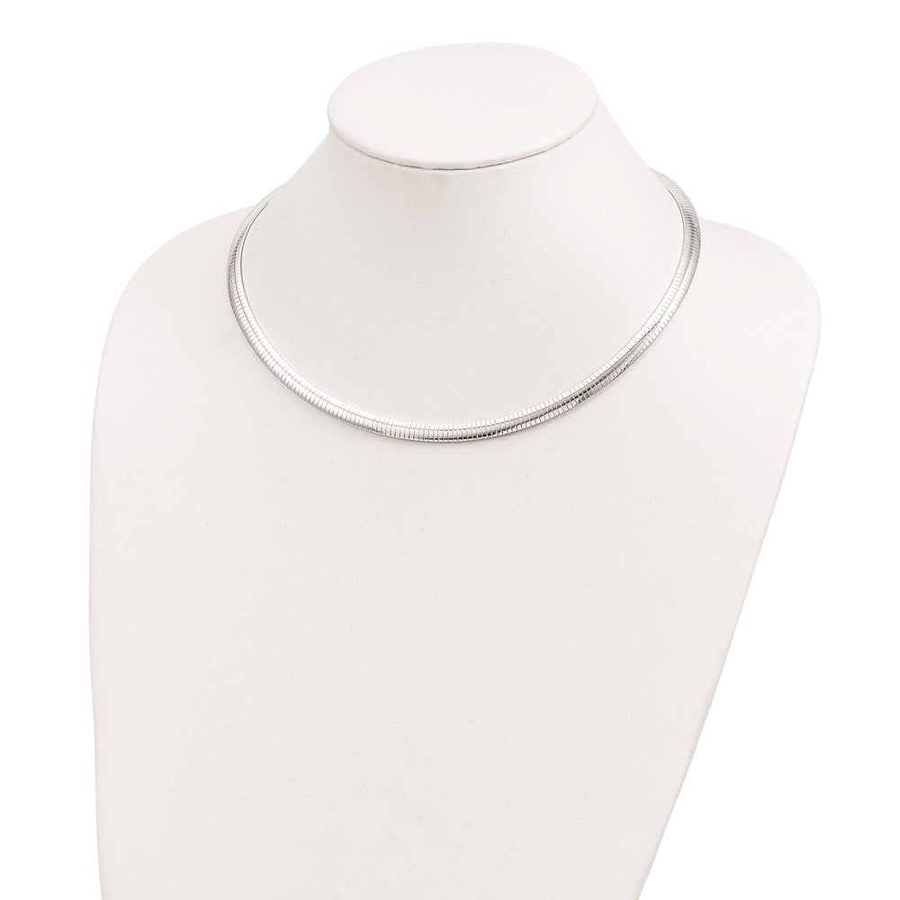 FJC Finejewelers 925 Sterling Silver Omega 6mm Cubetto Necklace 18 Inches