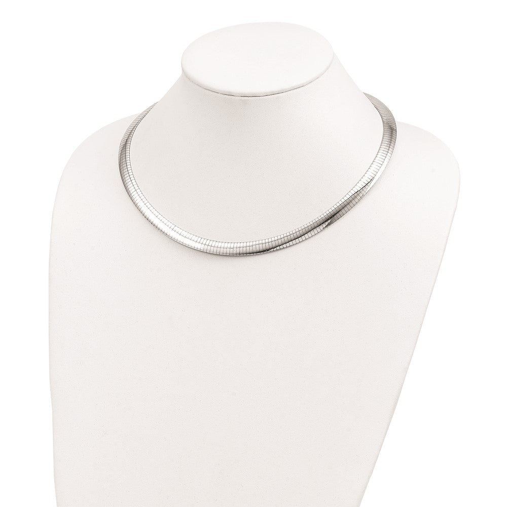 FJC Finejewelers 925 Sterling Silver Omega 8mm Cubetto Necklace 18 Inches