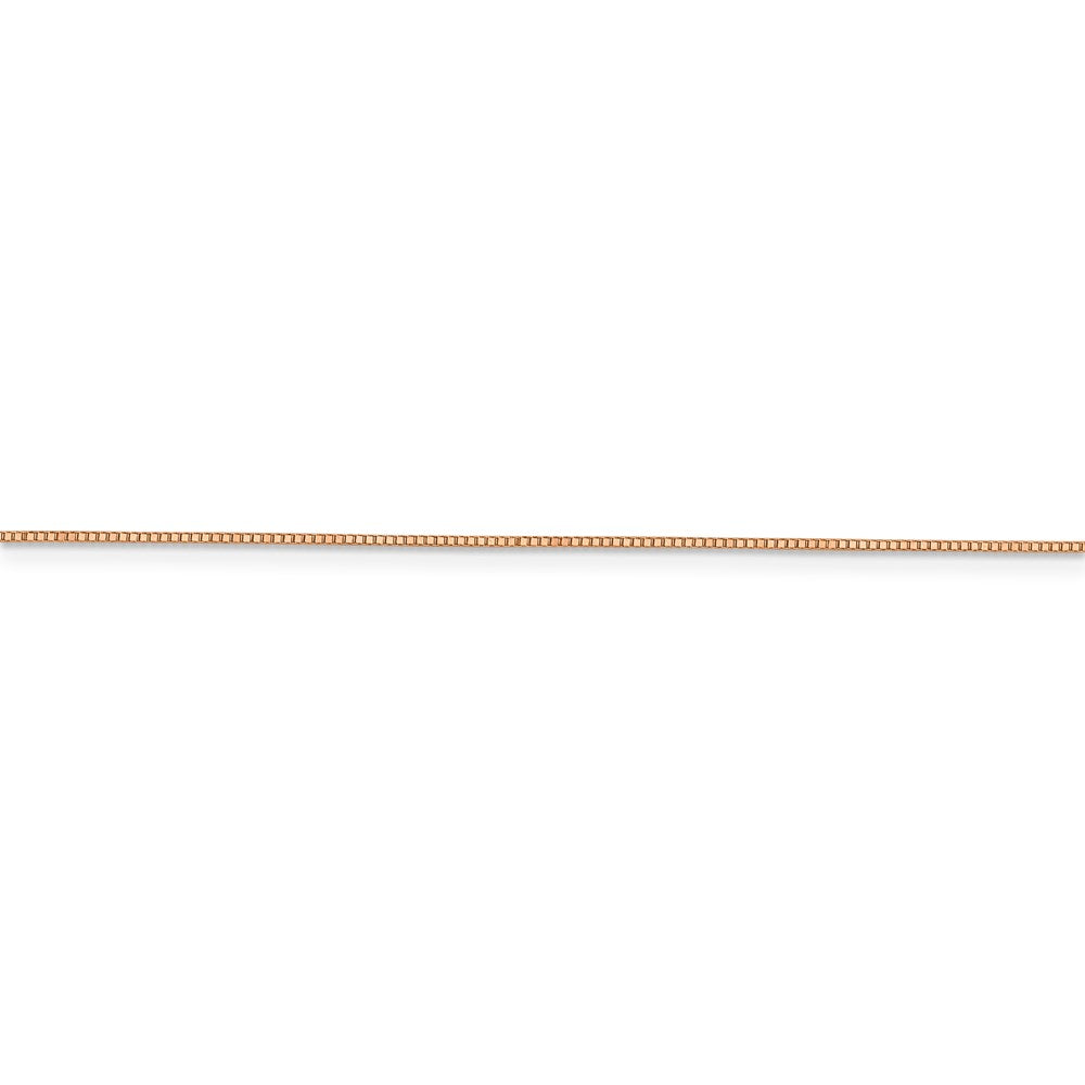 FJC Finejewelers 14 kt Rose Gold .70mm Box Chain Anklet 10 Inches x 0.7 mm