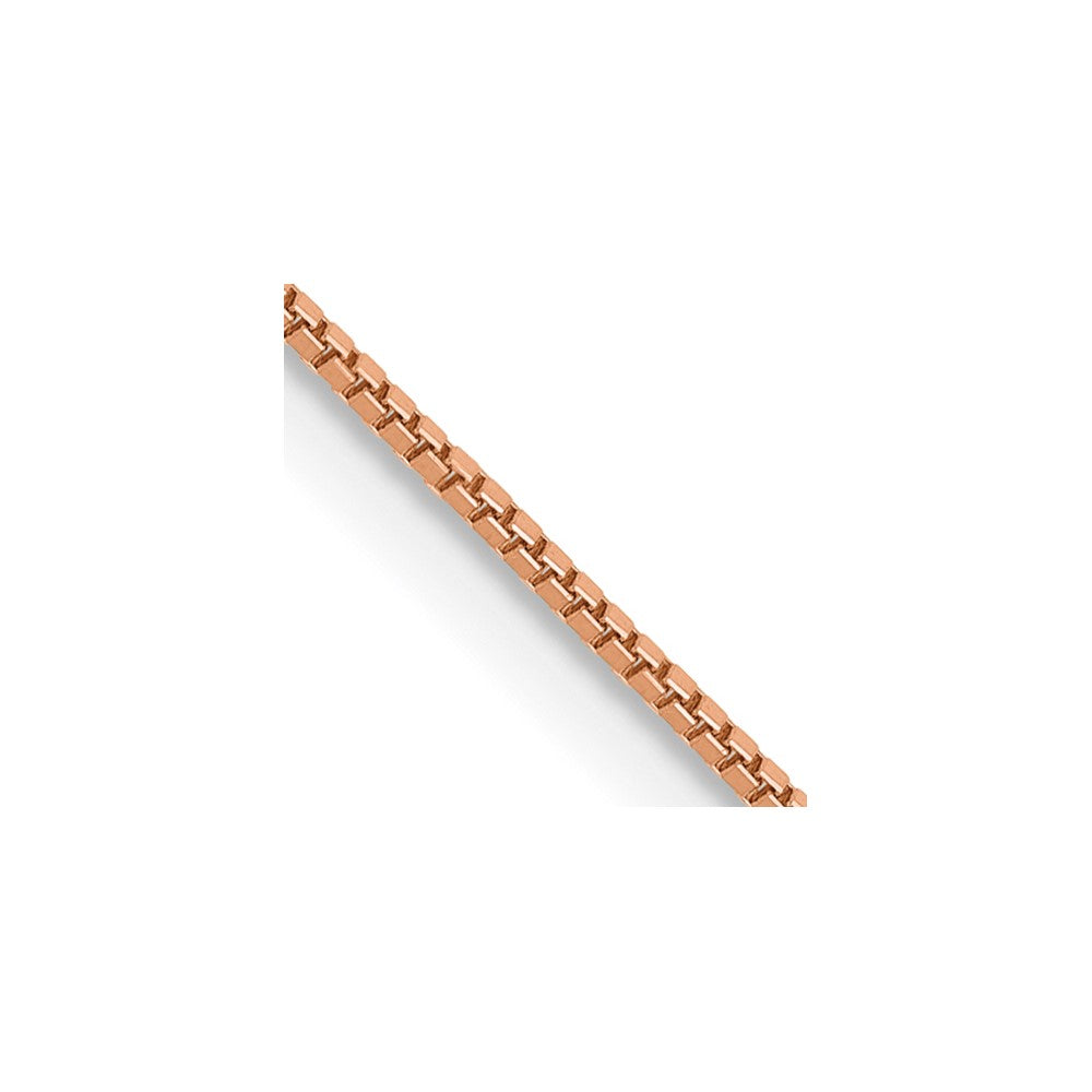 FJC Finejewelers 14 kt Rose Gold .70mm Box Chain Anklet 10 Inches x 0.7 mm