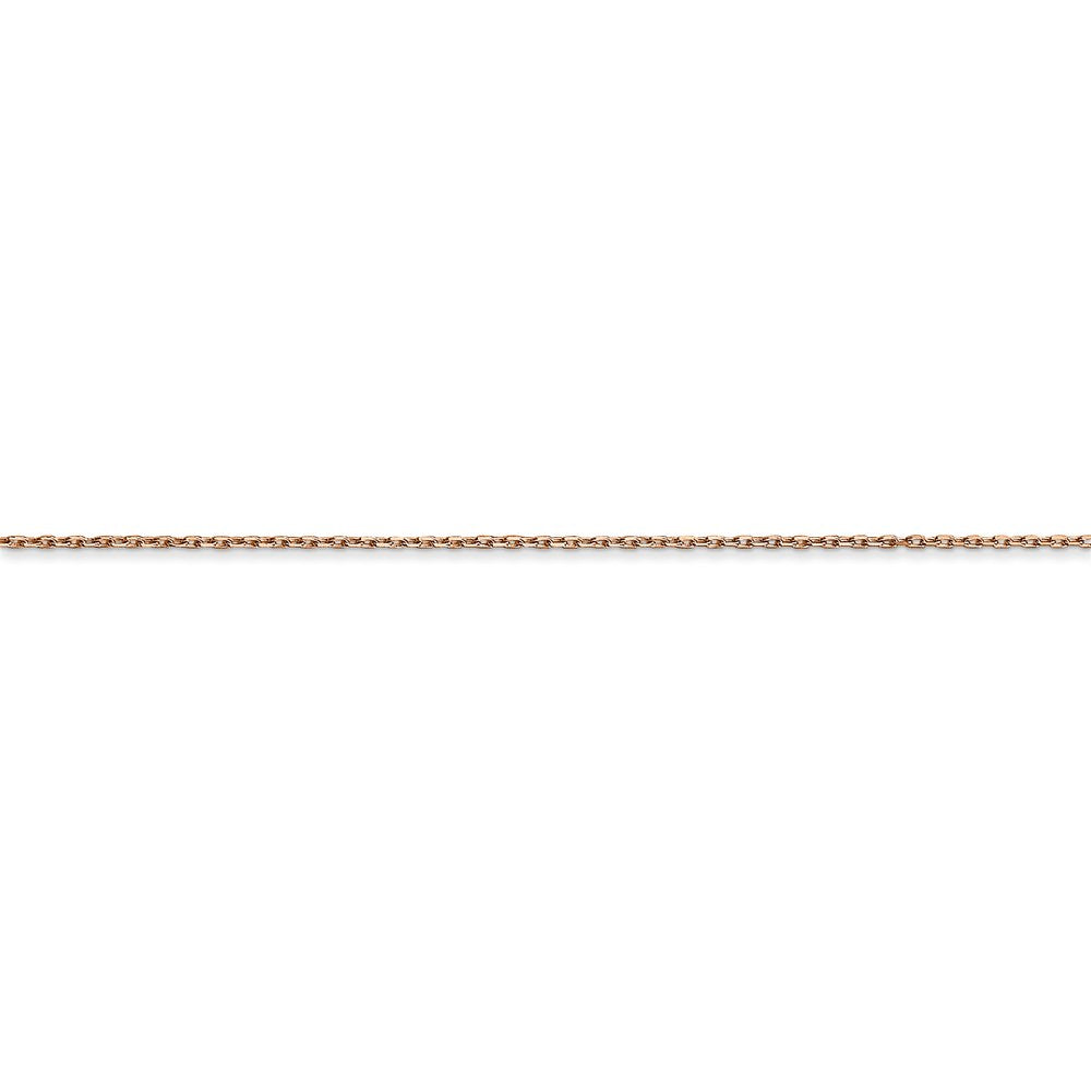 FJC Finejewelers 14 kt Rose Gold Bright Cut .8mm Cable Chain 10 Inches x 0.8 mm