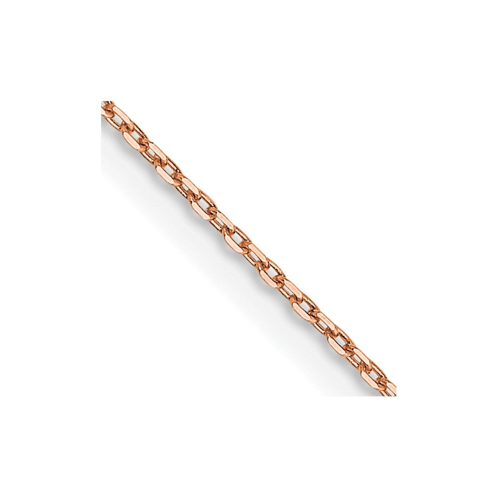 FJC Finejewelers 14 kt Rose Gold Bright Cut .8mm Cable Chain 10 Inches x 0.8 mm