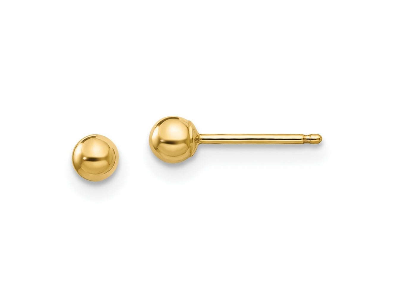FJC Finejewelers 14 kt Yellow Gold Madi K Polished Ball Post Earrings 3 x 3 mm