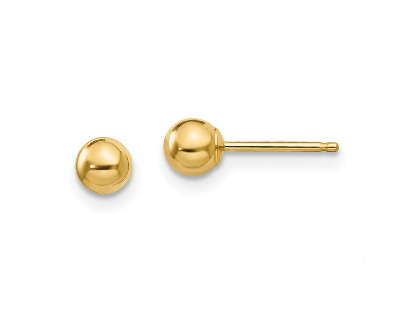 FJC Finejewelers 14 kt Yellow Gold Madi K Polished Ball Post Earrings 4 x 4 mm