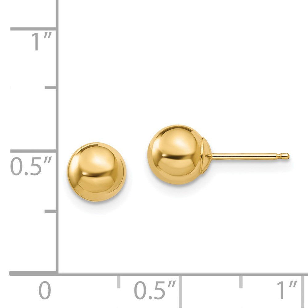 FJC Finejewelers 14 kt Yellow Gold Madi K Polished Ball Post Earrings 6 x 6 mm