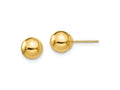 FJC Finejewelers 14 kt Yellow Gold Madi K Polished Ball Post Earrings 7 x 7 mm