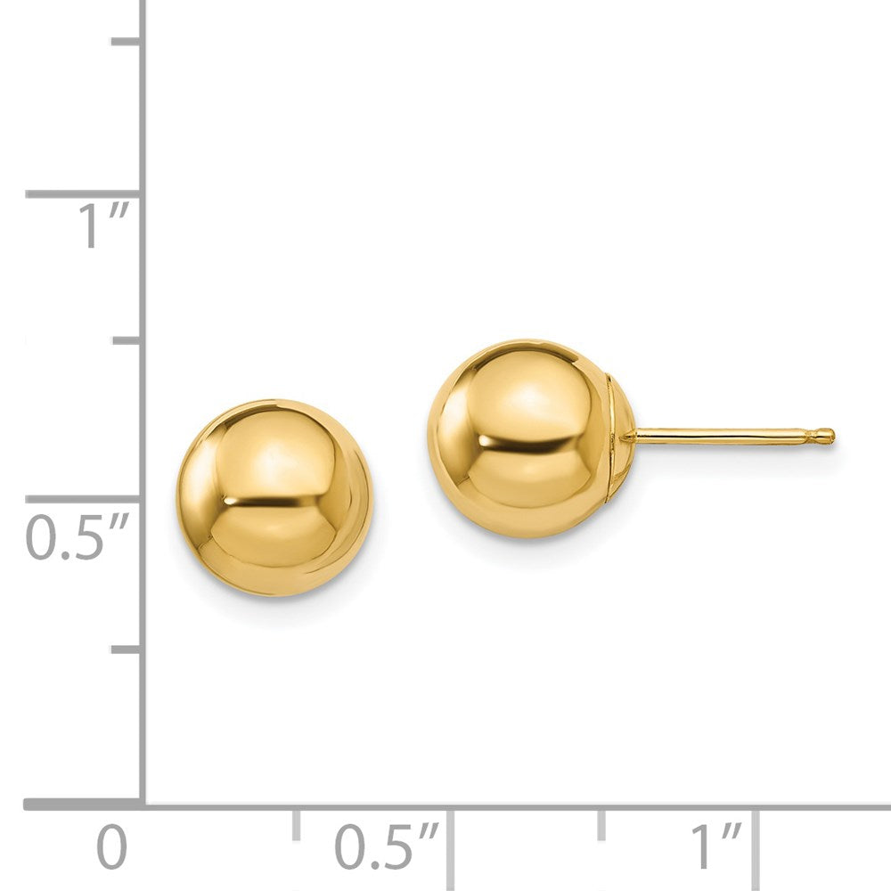 FJC Finejewelers 14 kt Yellow Gold Madi K Polished Ball Post Earrings 8 x 8 mm