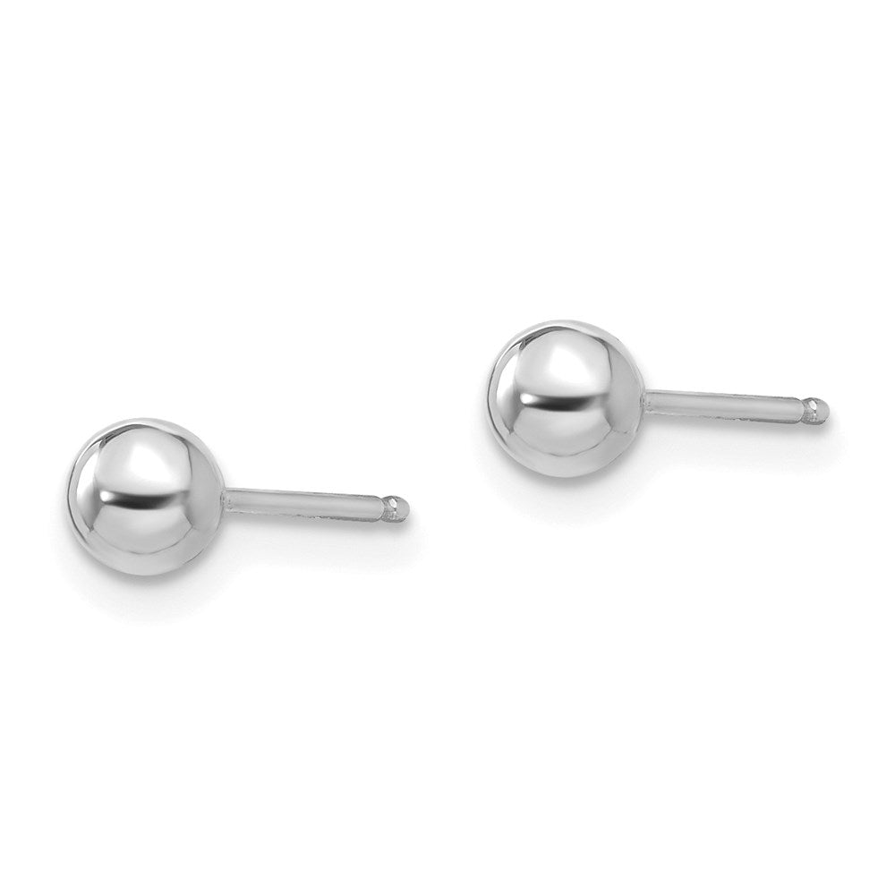 FJC Finejewelers 14 kt White Gold Madi K Polished Ball Post Earrings 4 mm x 4 mm