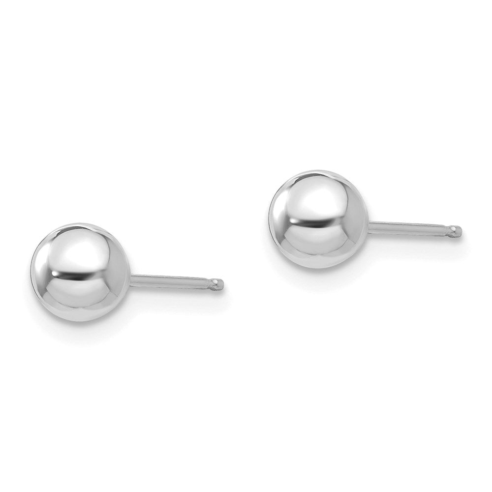 FJC Finejewelers 14 kt White Gold Madi K Polished Ball Post Earrings 5 mm x 5 mm