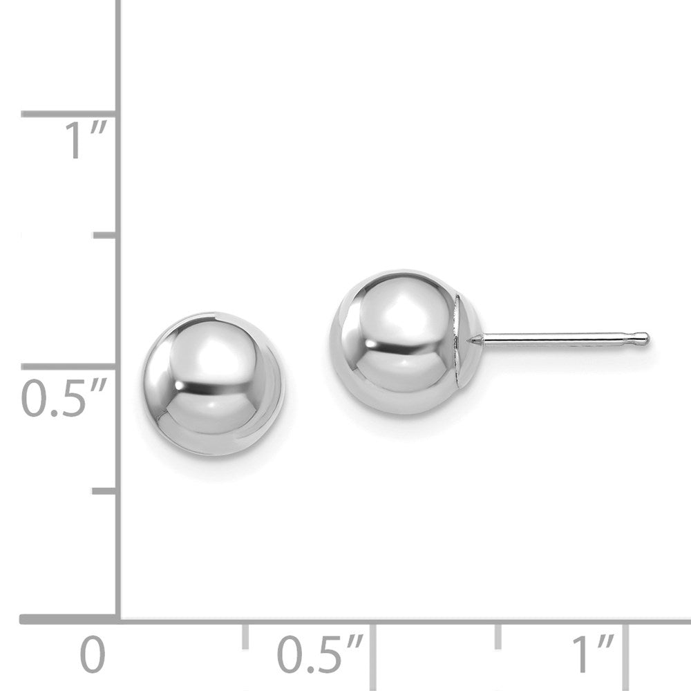 FJC Finejewelers 14 kt White Gold Madi K Polished Ball Post Earrings 7 mm x 7 mm