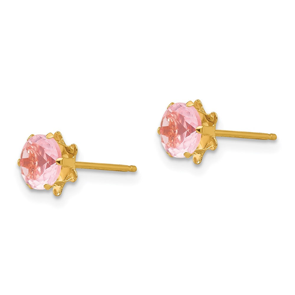 FJC Finejewelers 14 kt Yellow Gold Stud Madi K CZ Birthstone (Oct) Earrings 5 x 5 mm