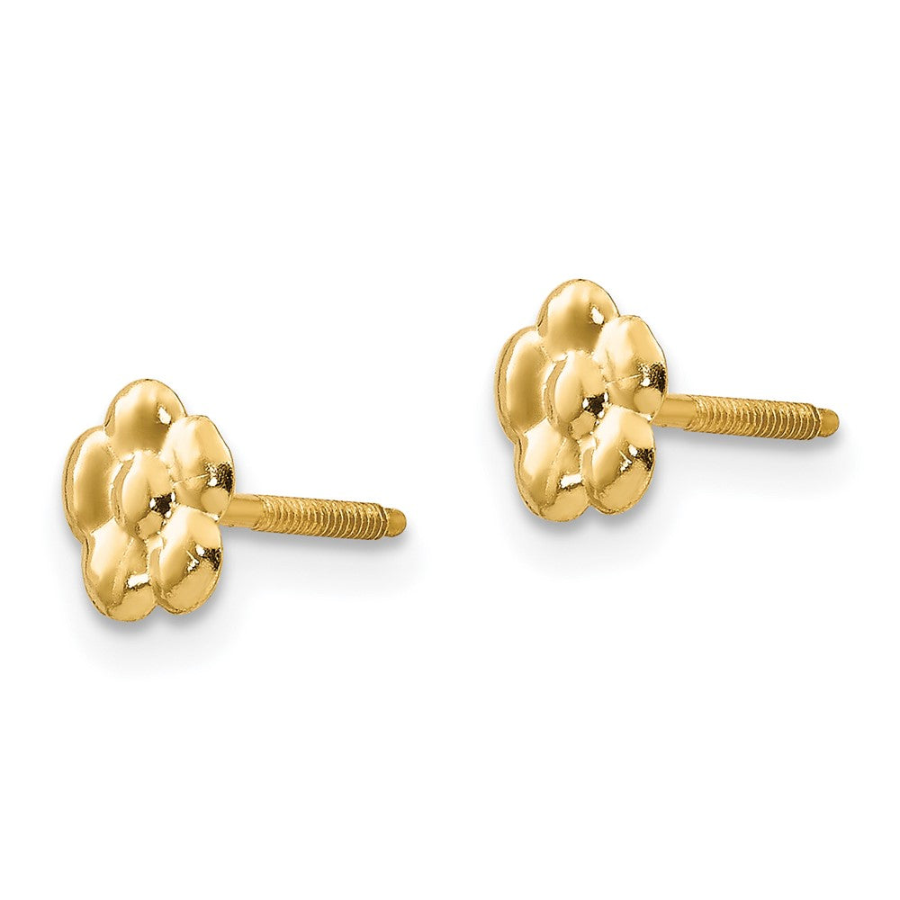 FJC Finejewelers 14 kt Yellow Gold Button Madi K Flower Post Earrings 6 x 6 mm