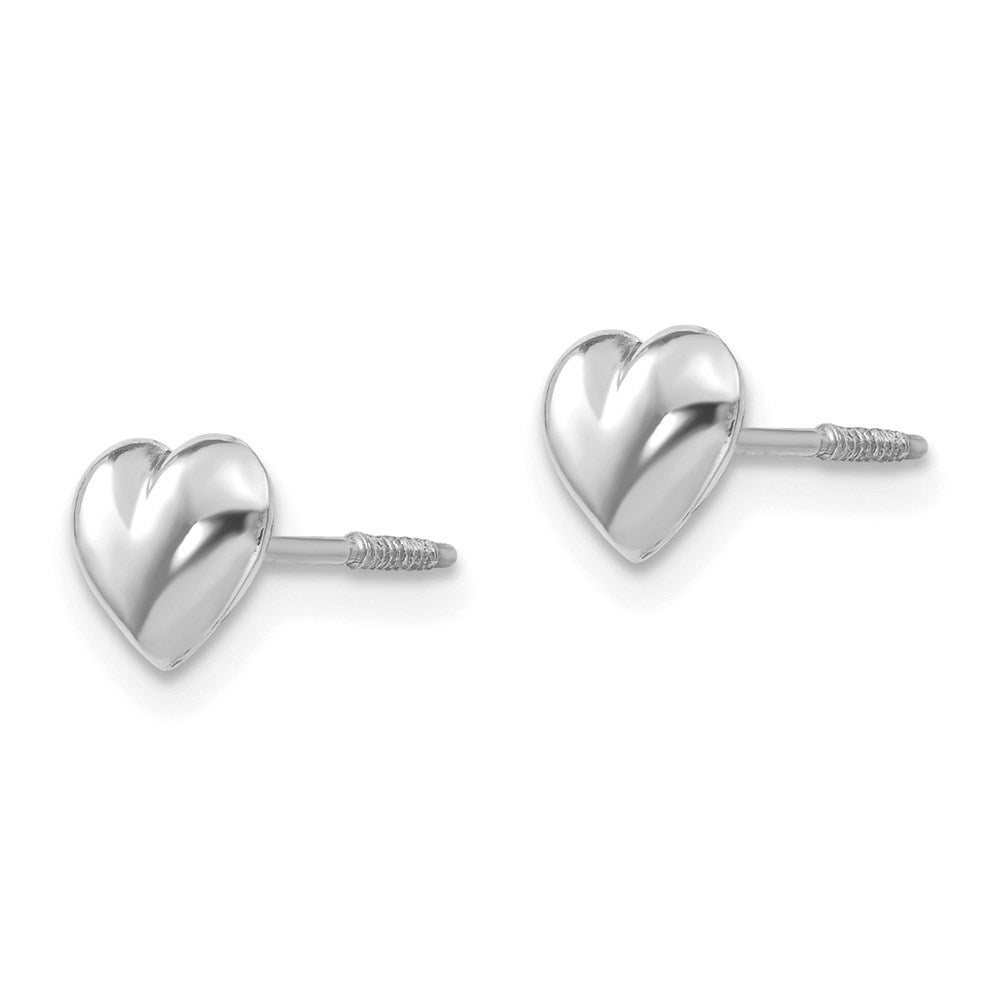 FJC Finejewelers 14 kt Yellow Gold Button Madi K Puff Heart Post Earrings 6 mm x 6 mm