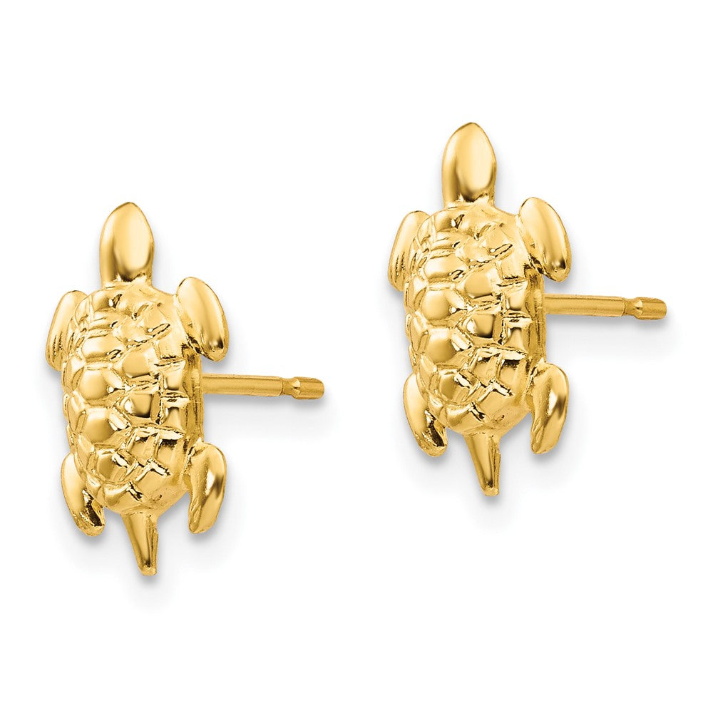FJC Finejewelers 14 kt Yellow Gold Button Madi K Turtle Post Earrings 11 x 8 mm