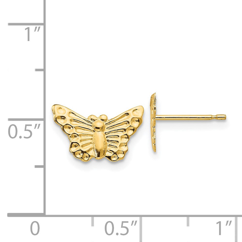 FJC Finejewelers 14 kt Yellow Gold Button Madi K Butterfly Post Earrings 12 x 8 mm