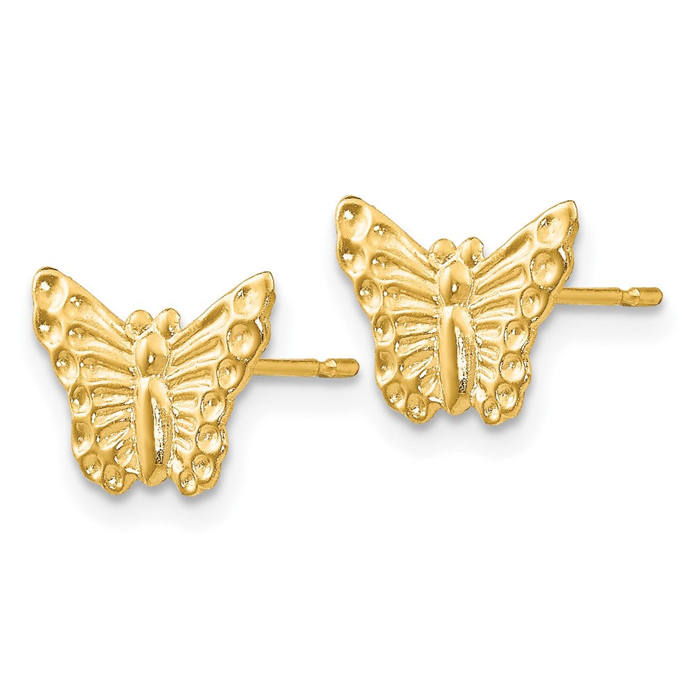 FJC Finejewelers 14 kt Yellow Gold Button Madi K Butterfly Post Earrings 12 x 8 mm