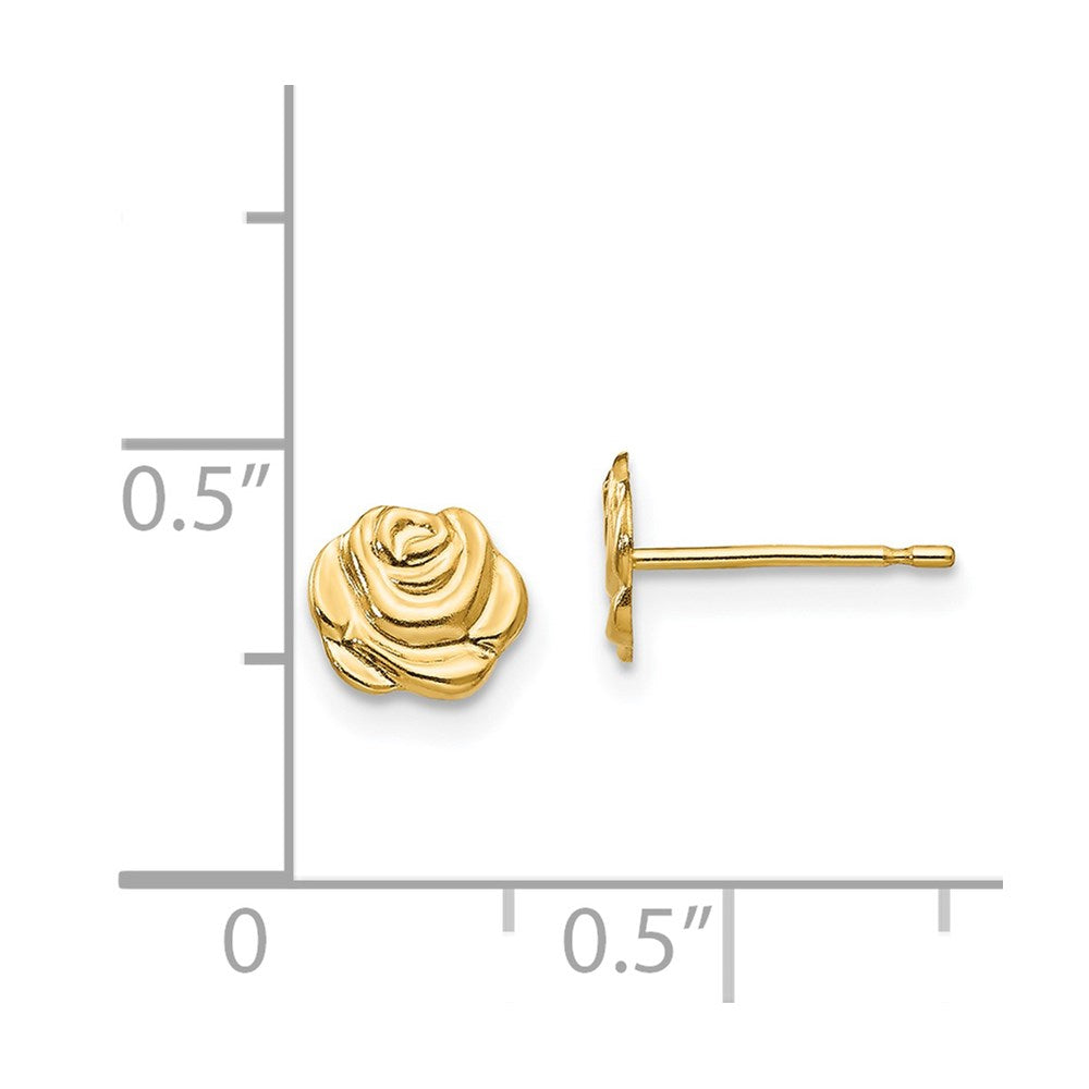 FJC Finejewelers 14 kt Yellow Gold Button Madi K Flower Post Earrings 6 x 6 mm