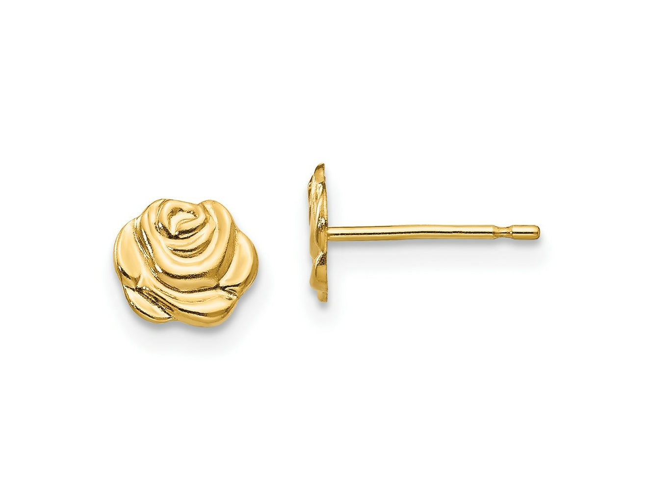FJC Finejewelers 14 kt Yellow Gold Button Madi K Flower Post Earrings 6 x 6 mm