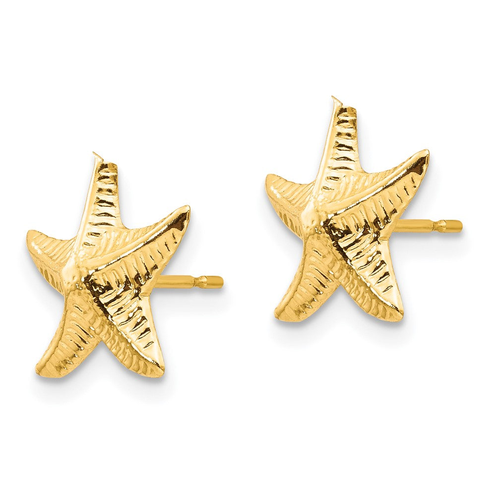 FJC Finejewelers 14 kt Yellow Gold Button Madi K Starfish Post Earrings 11 x 11 mm