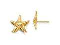 FJC Finejewelers 14 kt Yellow Gold Button Madi K Starfish Post Earrings 11 x 11 mm