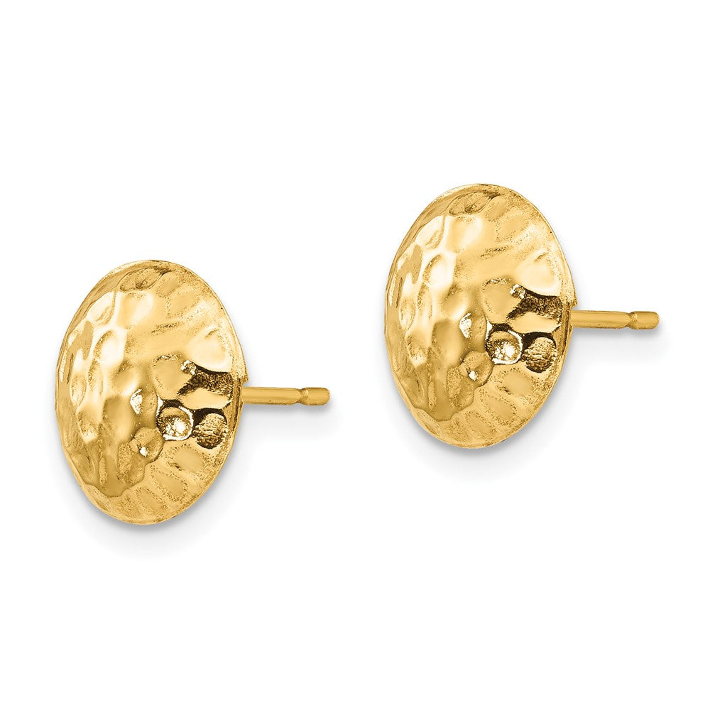 FJC Finejewelers 14 kt Yellow Gold Button Madi K Puffed Round Post Earrings 9 x 9 mm