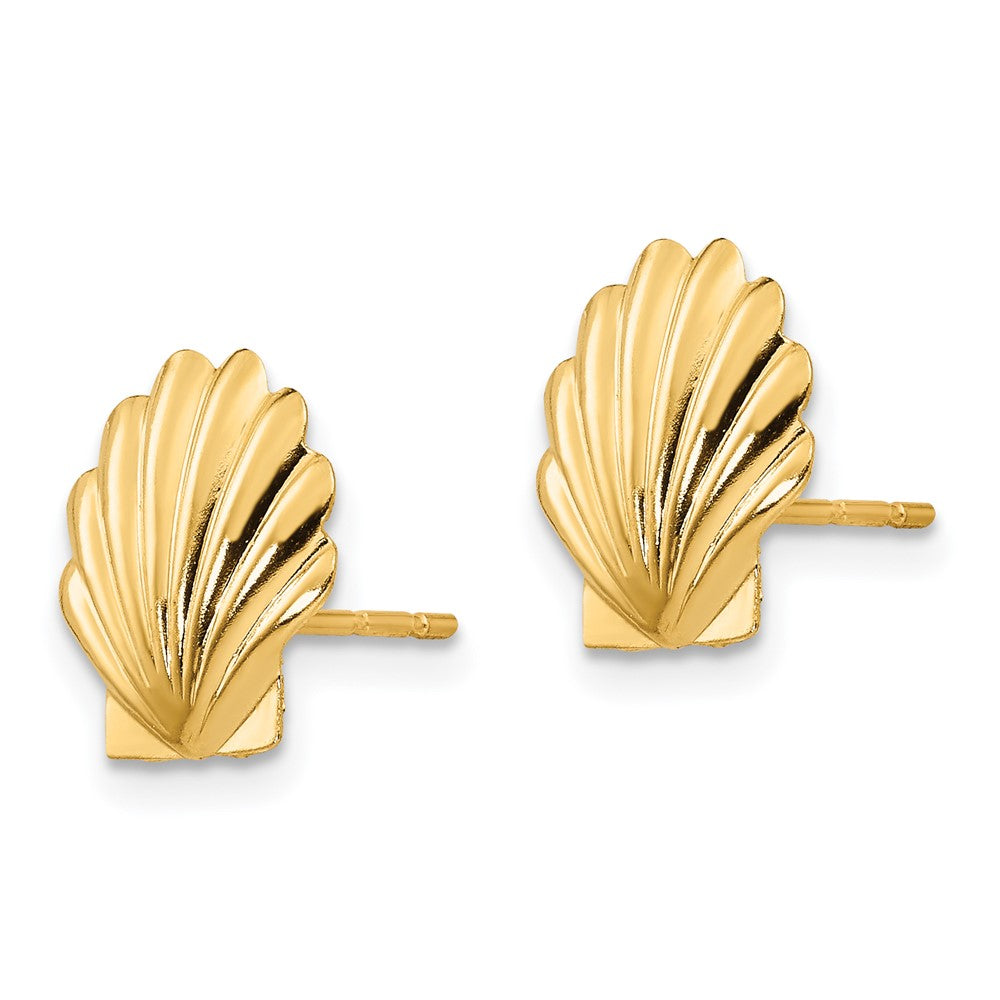 FJC Finejewelers 14 kt Yellow Gold Button Madi K Shell Post Earrings 10 x 10 mm