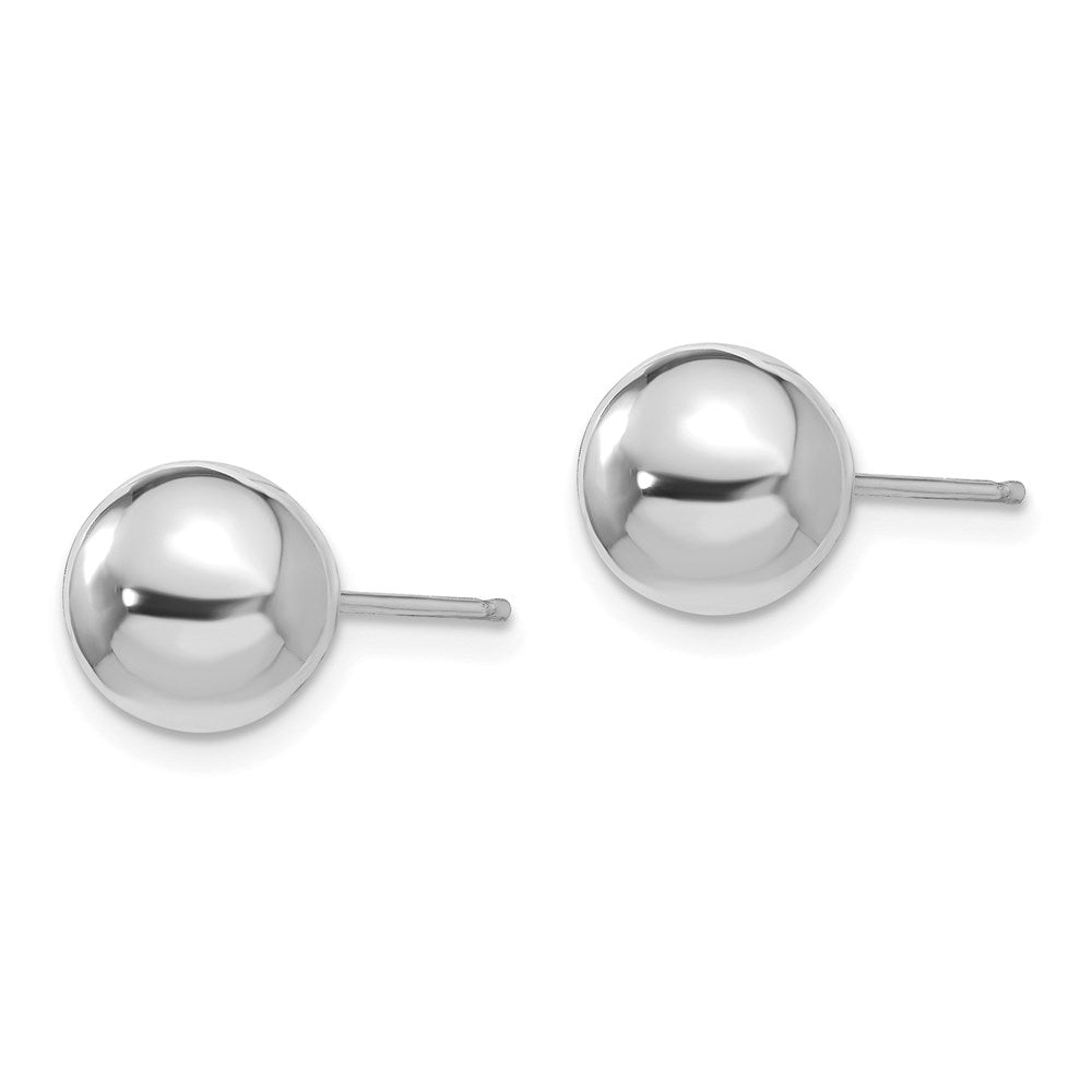 FJC Finejewelers 14 kt White Gold Madi K Polished Ball Post Earrings 8 mm x 8 mm