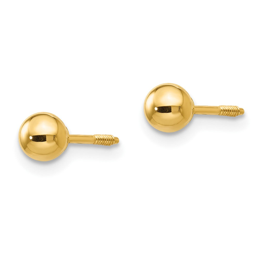 FJC Finejewelers 14 kt Yellow Gold Madi K Polished Reversible Ball Earrings 4 x 4 mm