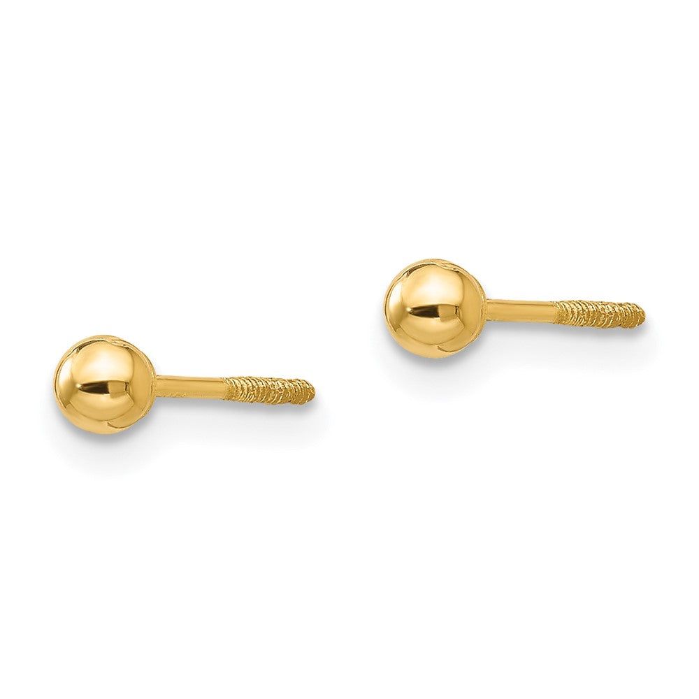 FJC Finejewelers 14 kt Yellow Gold Madi K Polished Ball Screwback Earrings 3 x 3 mm