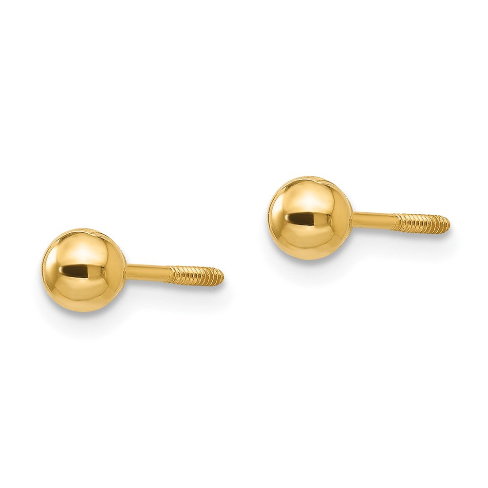 FJC Finejewelers 14 kt Yellow Gold Madi K Polished Ball Screwback Earrings 4 x 4 mm