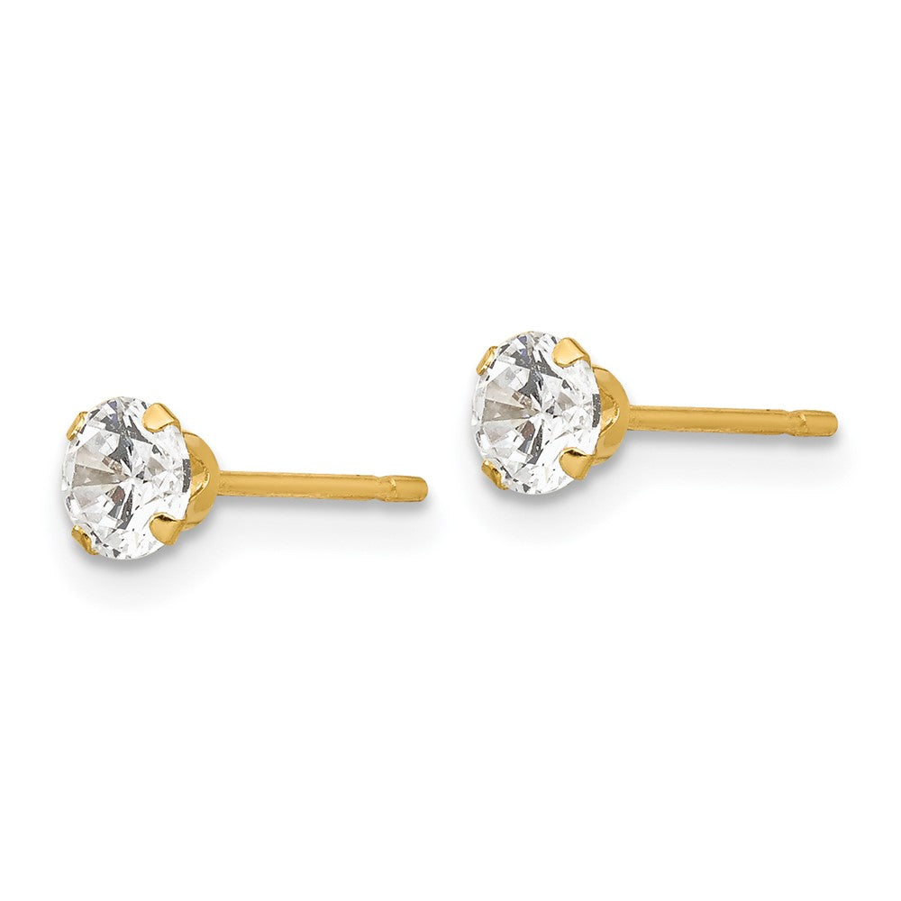 FJC Finejewelers 14 kt Yellow Gold Stud Madi K CZ Post Earrings 4 x 4 mm